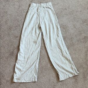 Abercrombie & Fitch Light Tan Linen-Blend pants
